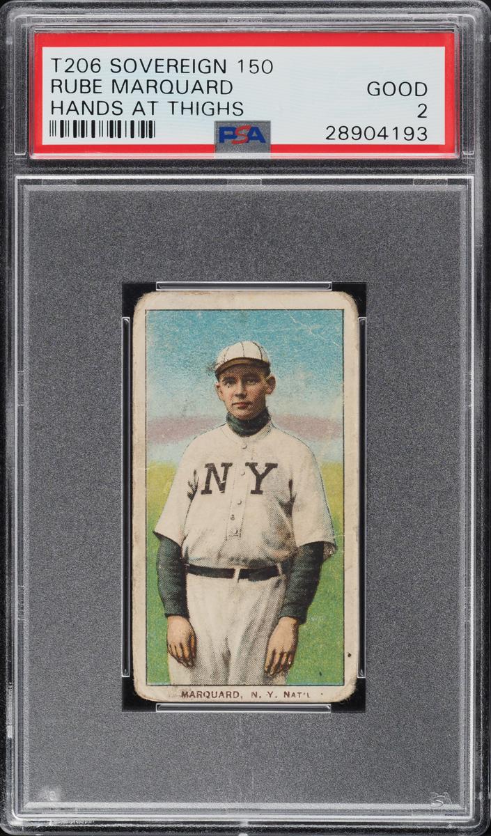 1909-11 T206 Baseball Hands At Side Rube Marquard #NNO SGC 1.5