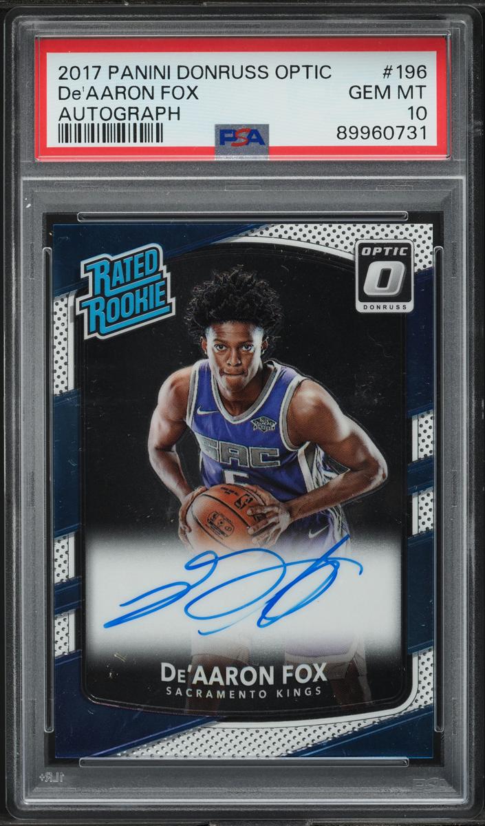 2017 Donruss Optic Basketball De'Aaron Fox #196 HGA 9.5