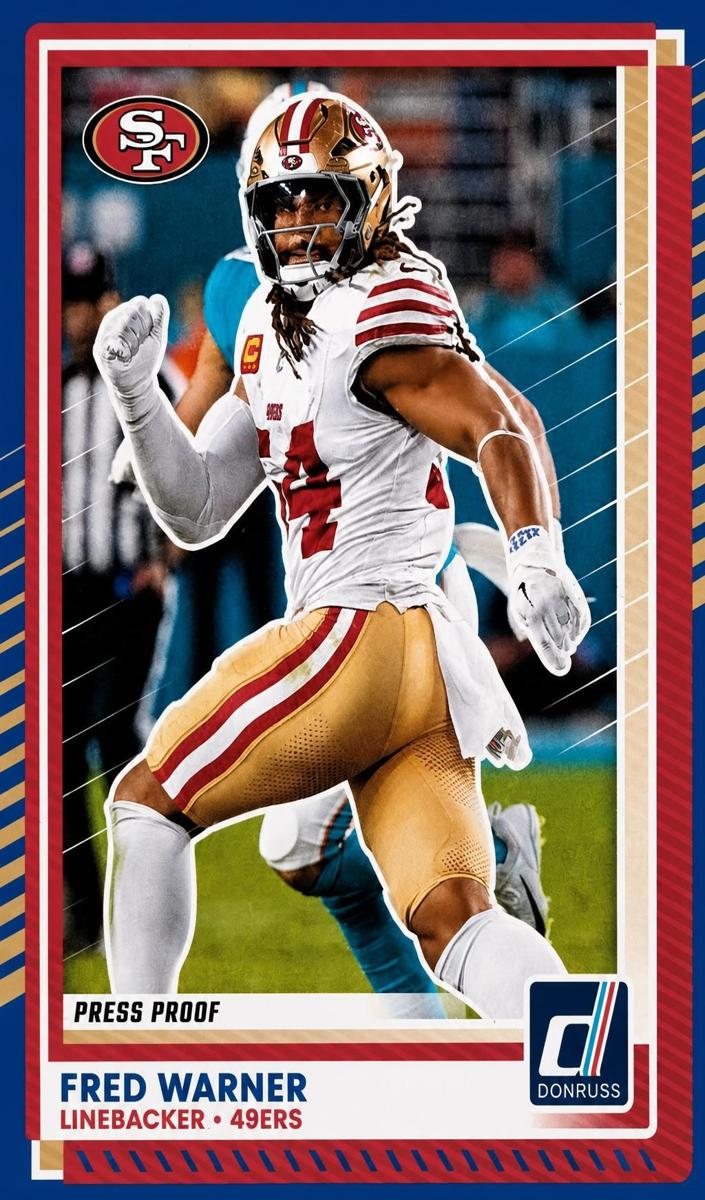2025 Panini Donruss Football Press Proof Blue Fred Warner #131
