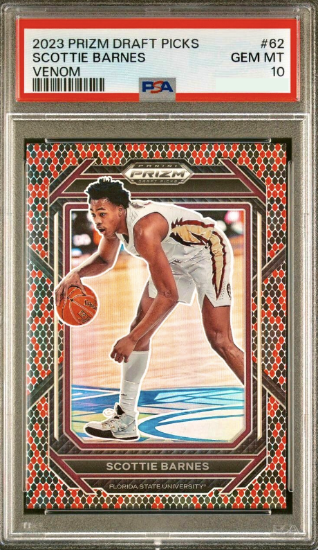 2023 Panini Prizm Draft Picks Basketball Venom Scottie Barnes #62