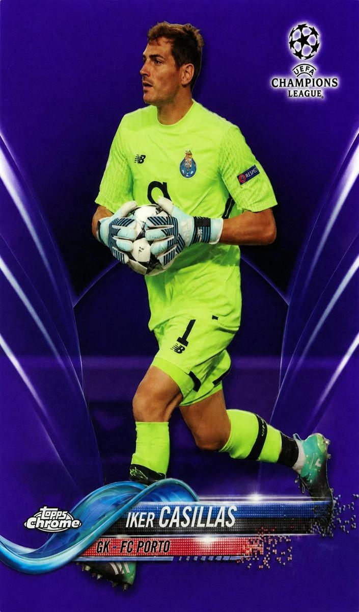 2017 Topps Chrome UEFA Champions League Soccer Purple Iker Casillas #44