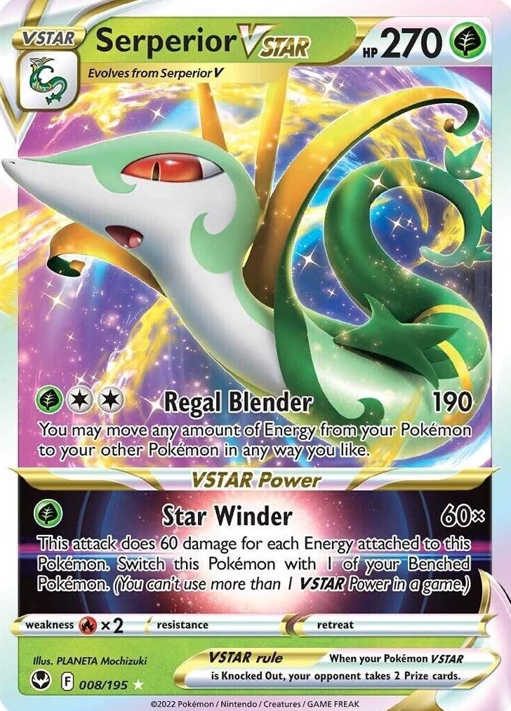 2022 Pokemon Silver Tempest Serperior #8 PSA 10