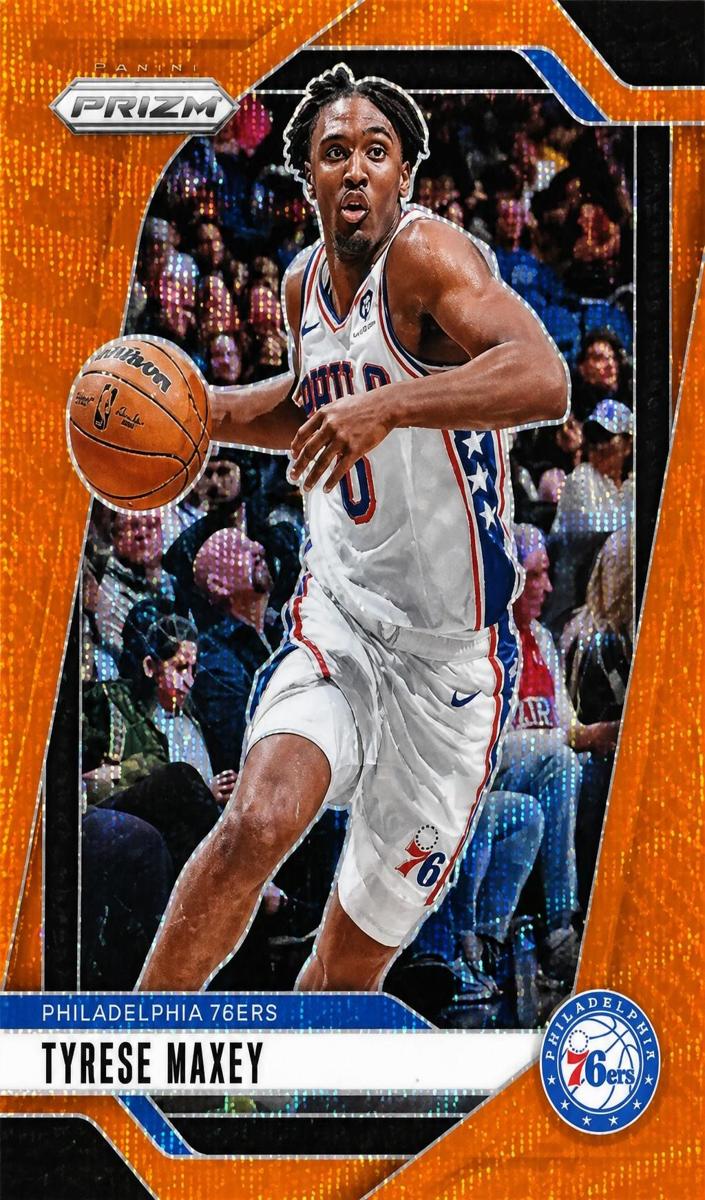 2024 Panini Prizm Basketball Orange Wave Tyrese Maxey #96