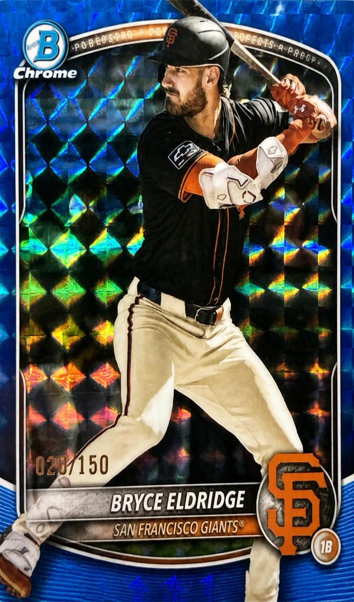 2025 Bowman Chrome Prospects Baseball Reptilian Blue Refractor Bryce Eldridge #BCP-180