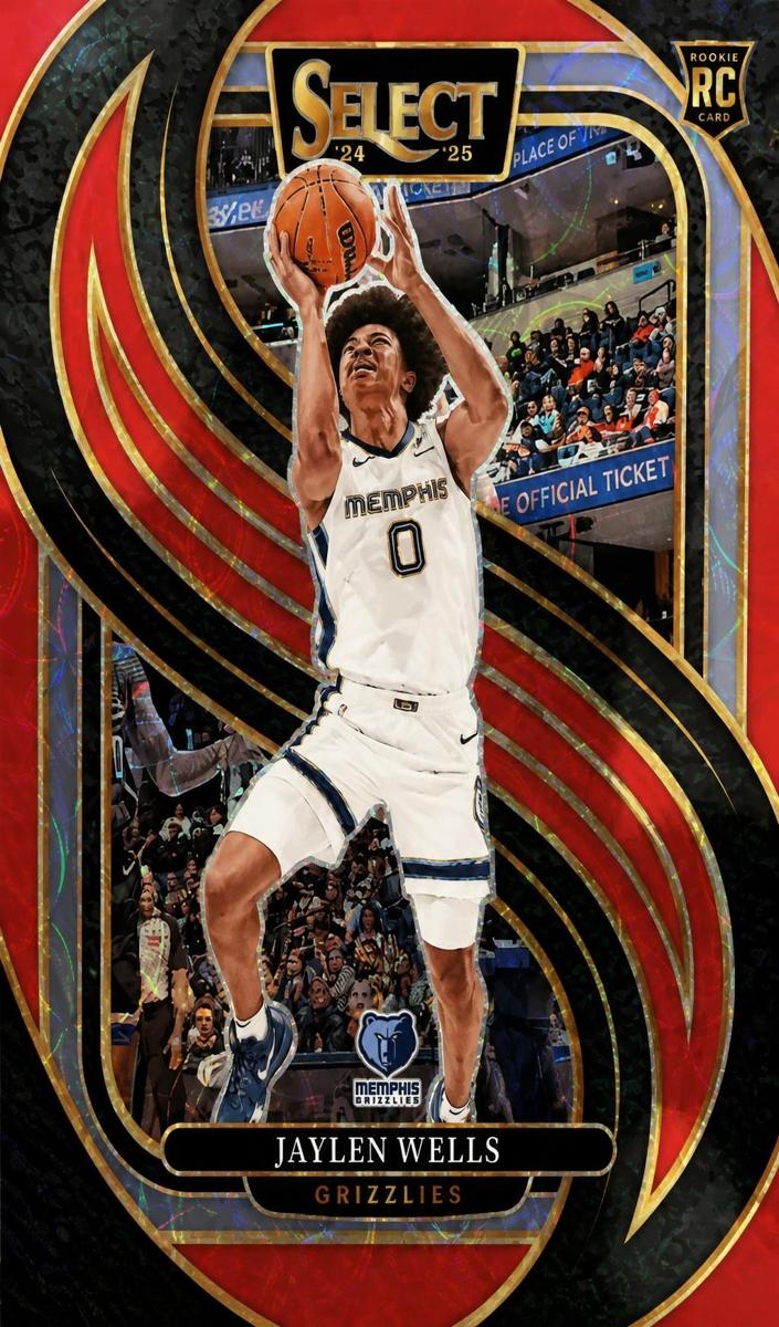 2024 Panini Select Basketball Red Scope Jaylen Wells #188