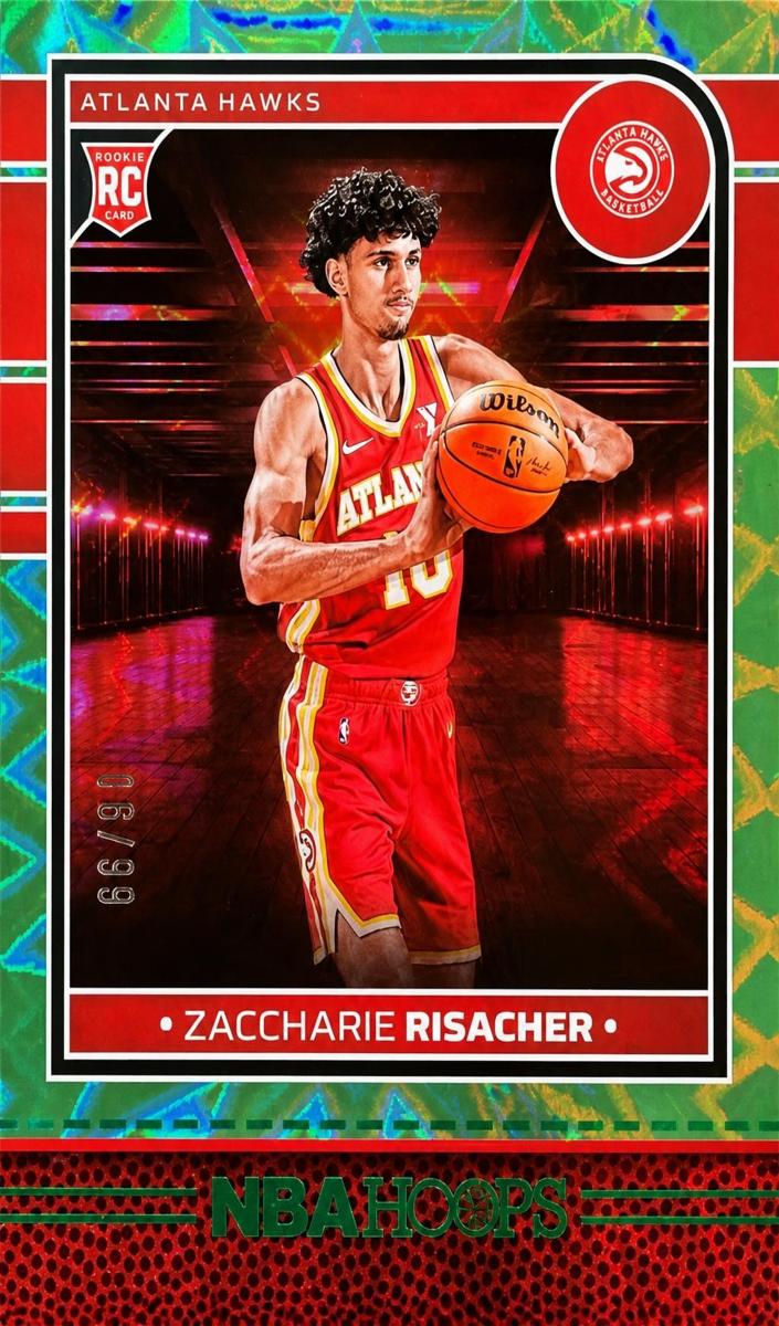 2024 Panini Hoops Basketball Green Explosion Zaccharie Risacher #231