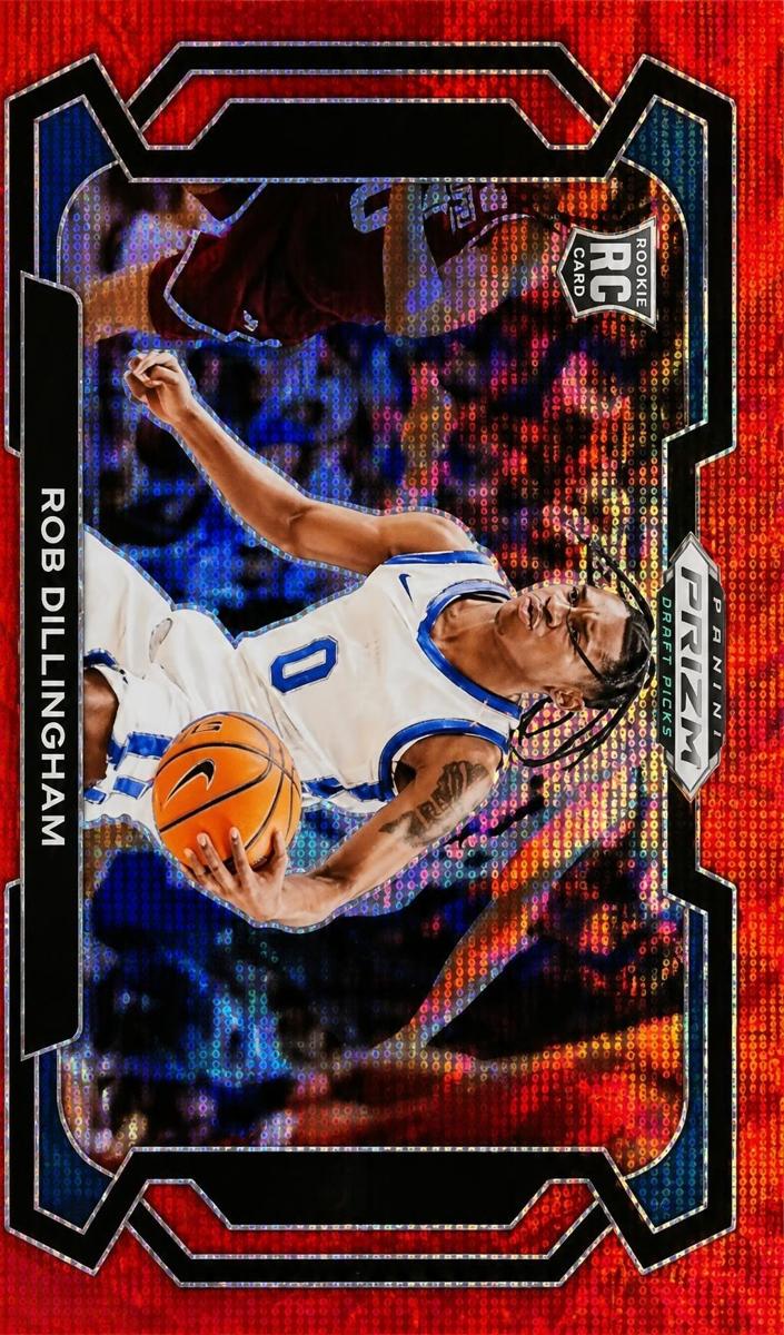 2024 Panini Prizm Draft Picks Basketball Red Wave Rob Dillingham #6