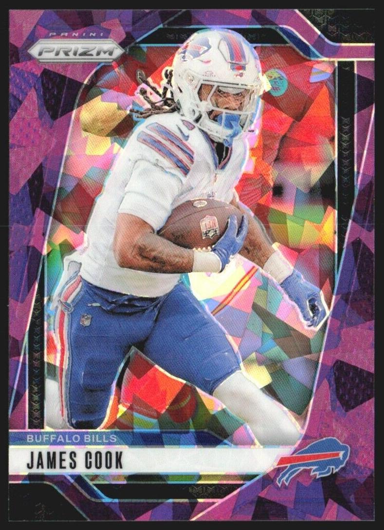 2024 Panini Prizm Football Purple Ice James Cook #29