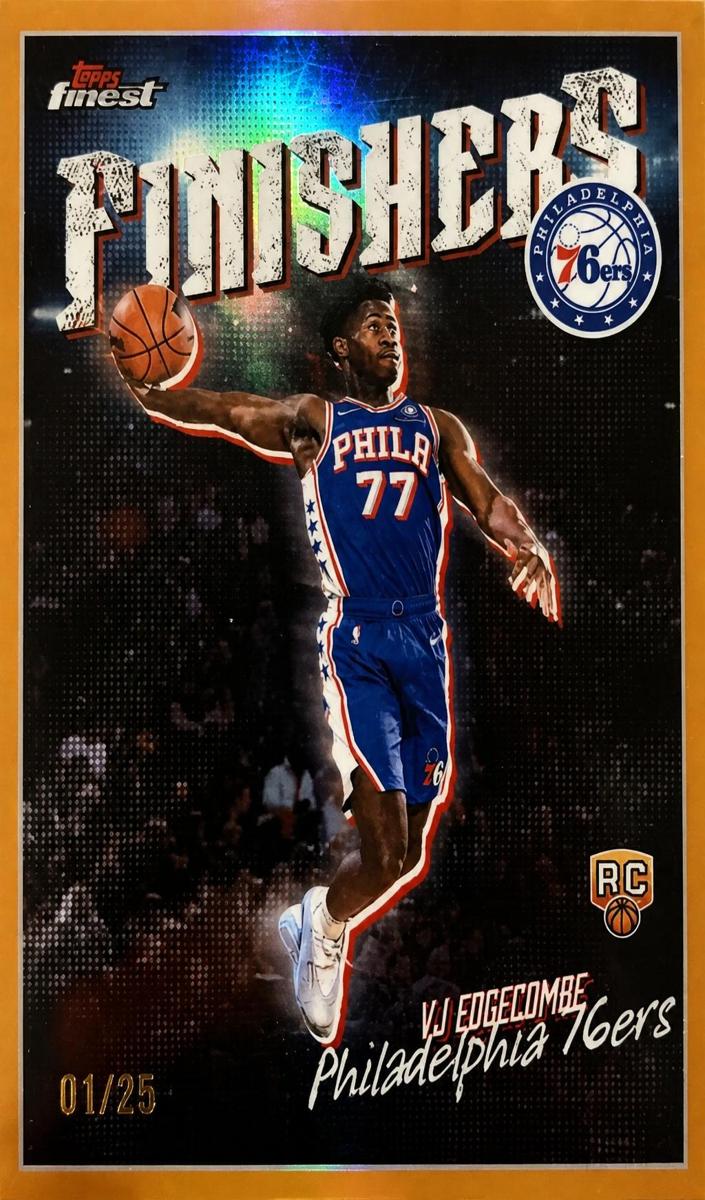 2025 Topps Finest Basketball Orange Refractor VJ Edgecombe #FI-10