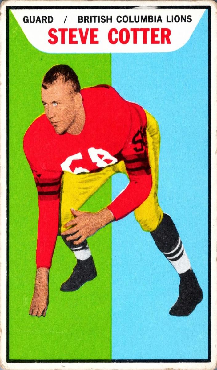 1965 Topps CFL Football Steve Cotter #5