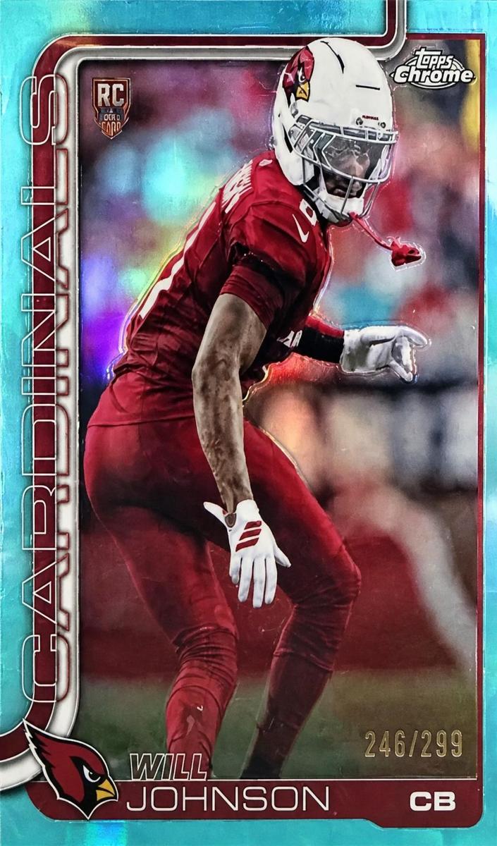 2025 Topps Chrome Football Teal Refractor Will Johnson #349