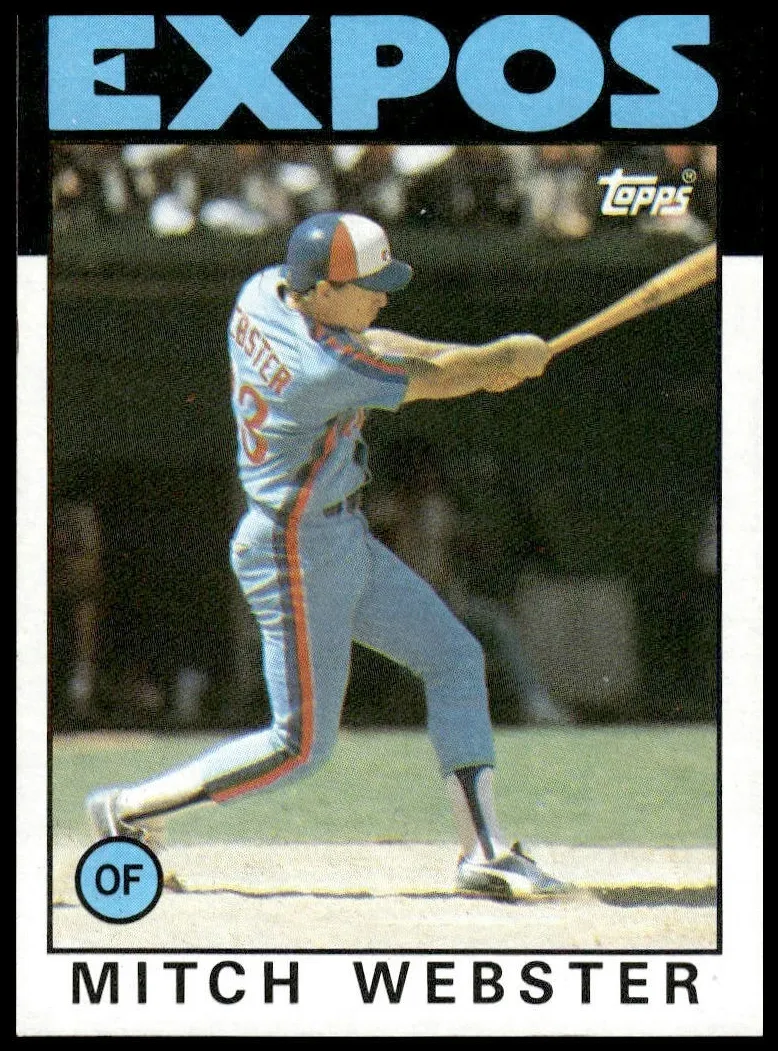 1986 Topps Baseball Mitch Webster #629