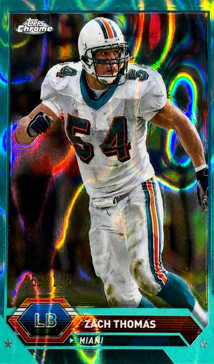 2023 Topps Composite Football Aqua Lava Refractor Zach Thomas #21