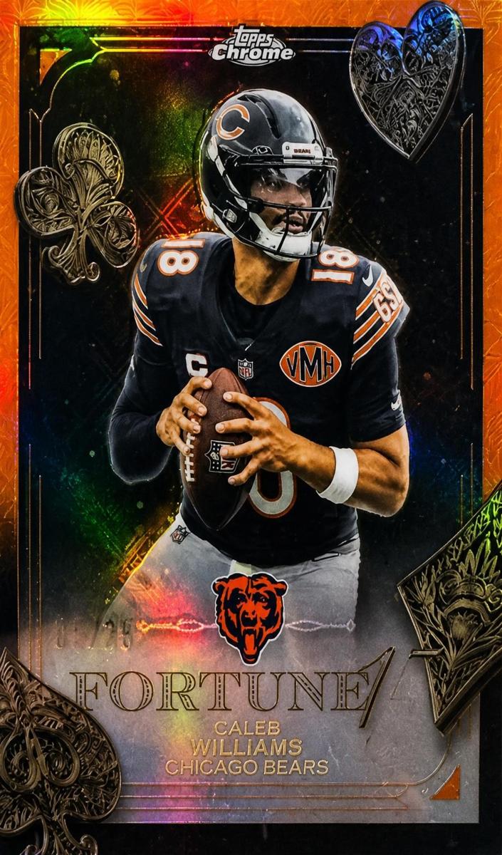 2025 Topps Chrome Football Orange Refractor Caleb Williams #F15-16