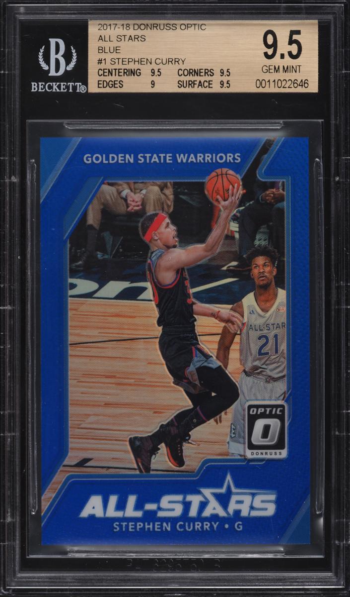 2017 Donruss Optic Basketball Blue Stephen Curry #1 PSA 10