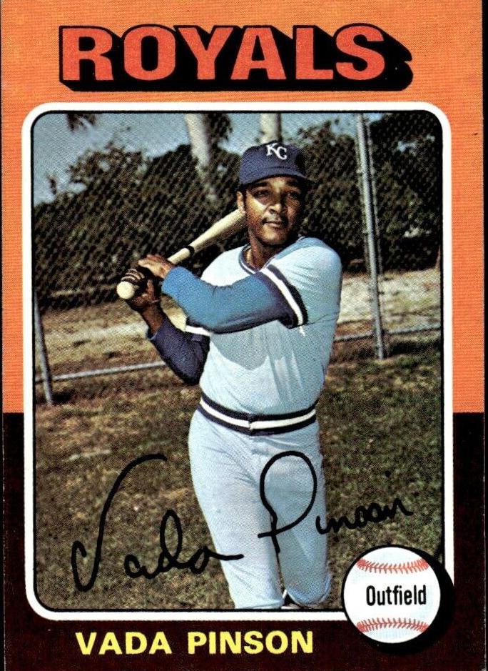 1975 Topps Mini Baseball Vada Pinson #295