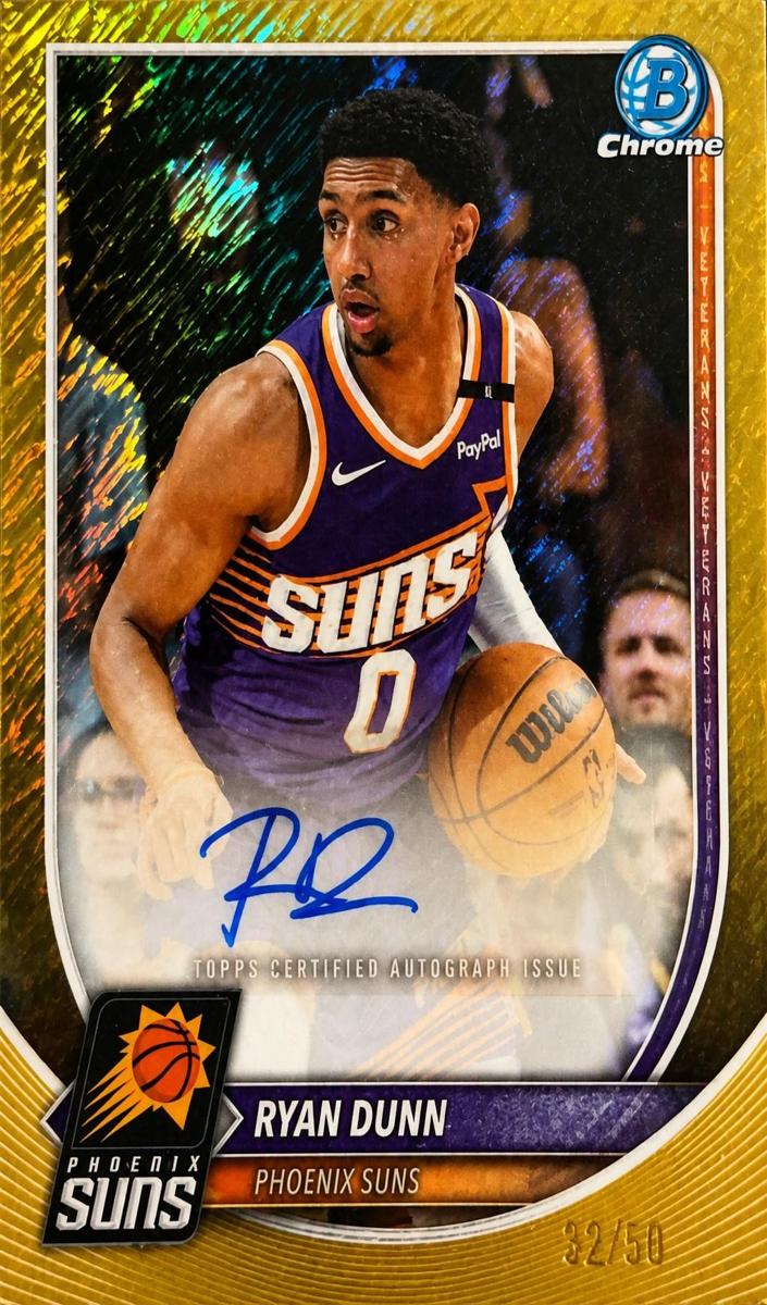 2025 Bowman Basketball Gold Shimmer Refractor Ryan Dunn #BCA-RU