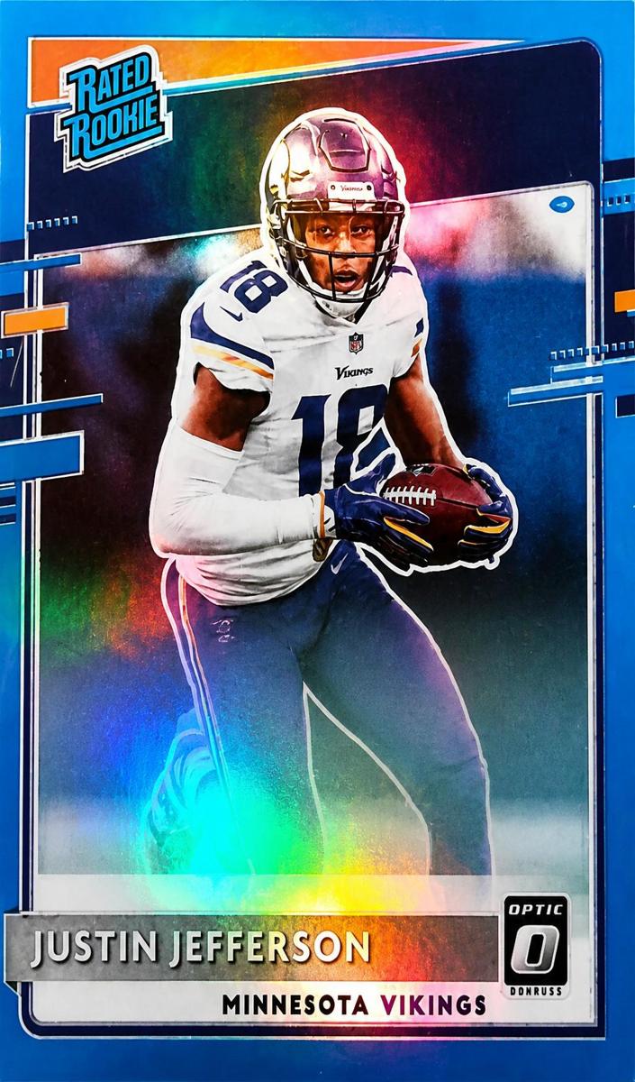 2020 Donruss Optic Football Blue Justin Jefferson #163 PSA 10