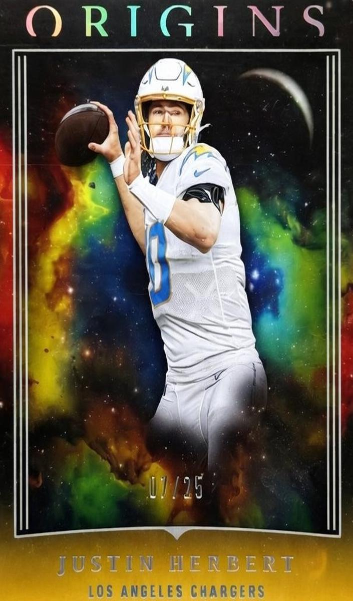 2023 Panini Origins Football Gold Justin Herbert #64