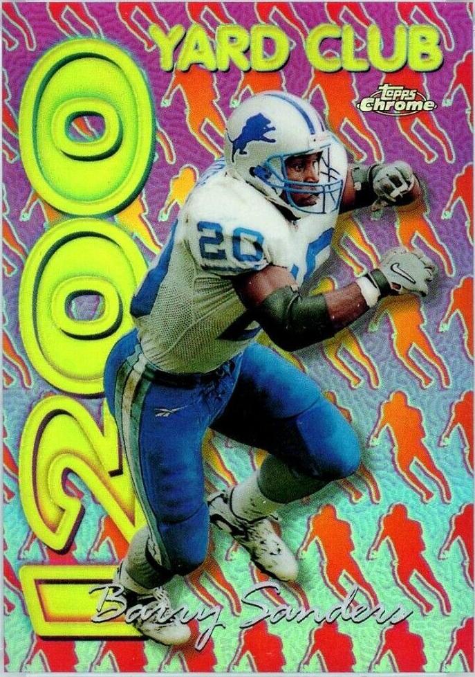 1999 Topps Chrome Football Refractor Barry Sanders #AE7 PSA 10