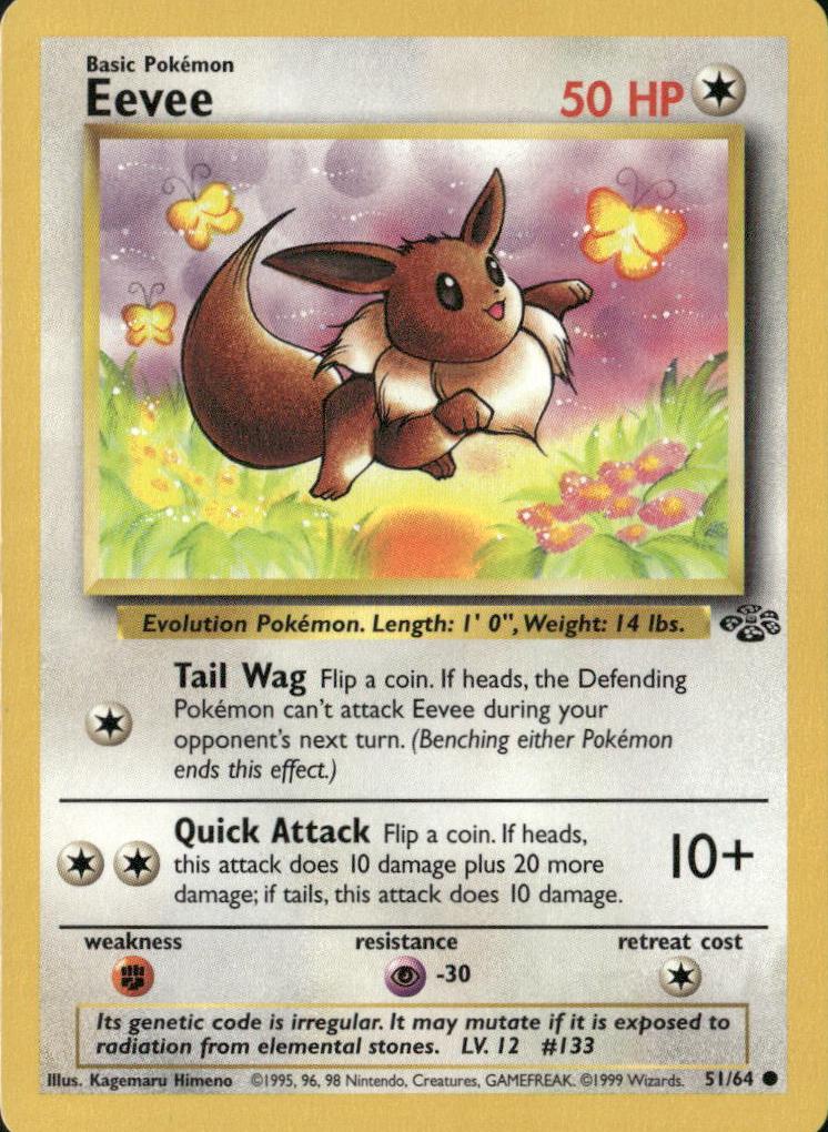 1999 Pokemon Jungle Eevee #51 PSA 9