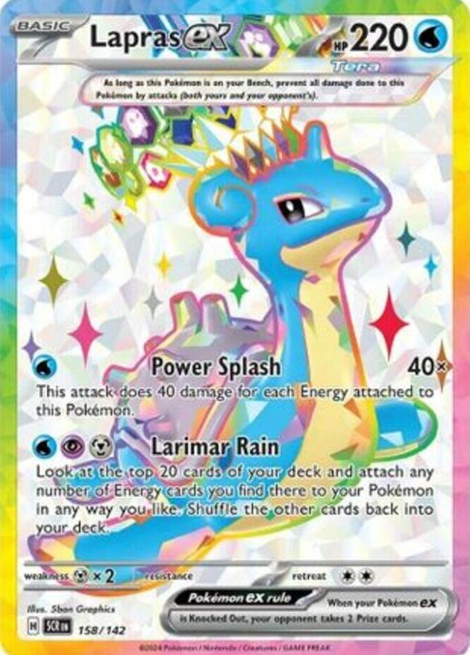 2024 Pokemon Scarlet & Violet Stellar Crown Lapras #158 PSA 10