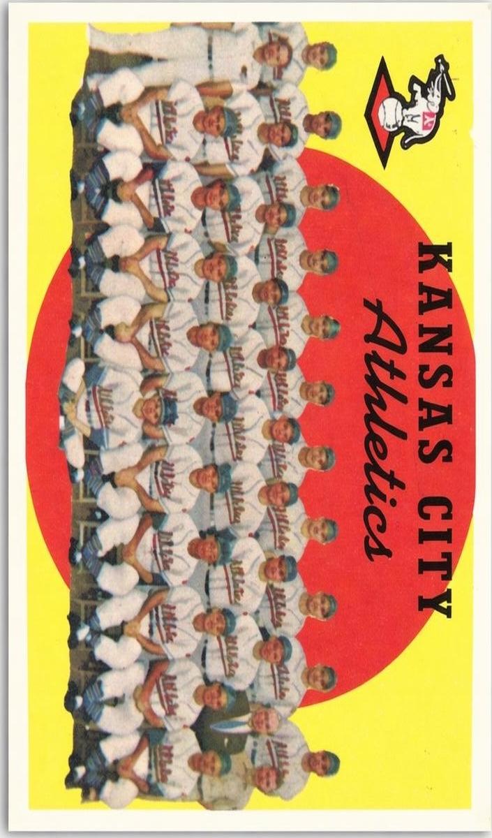 1959 Topps Baseball Kansas City Athletics #172 PSA 7