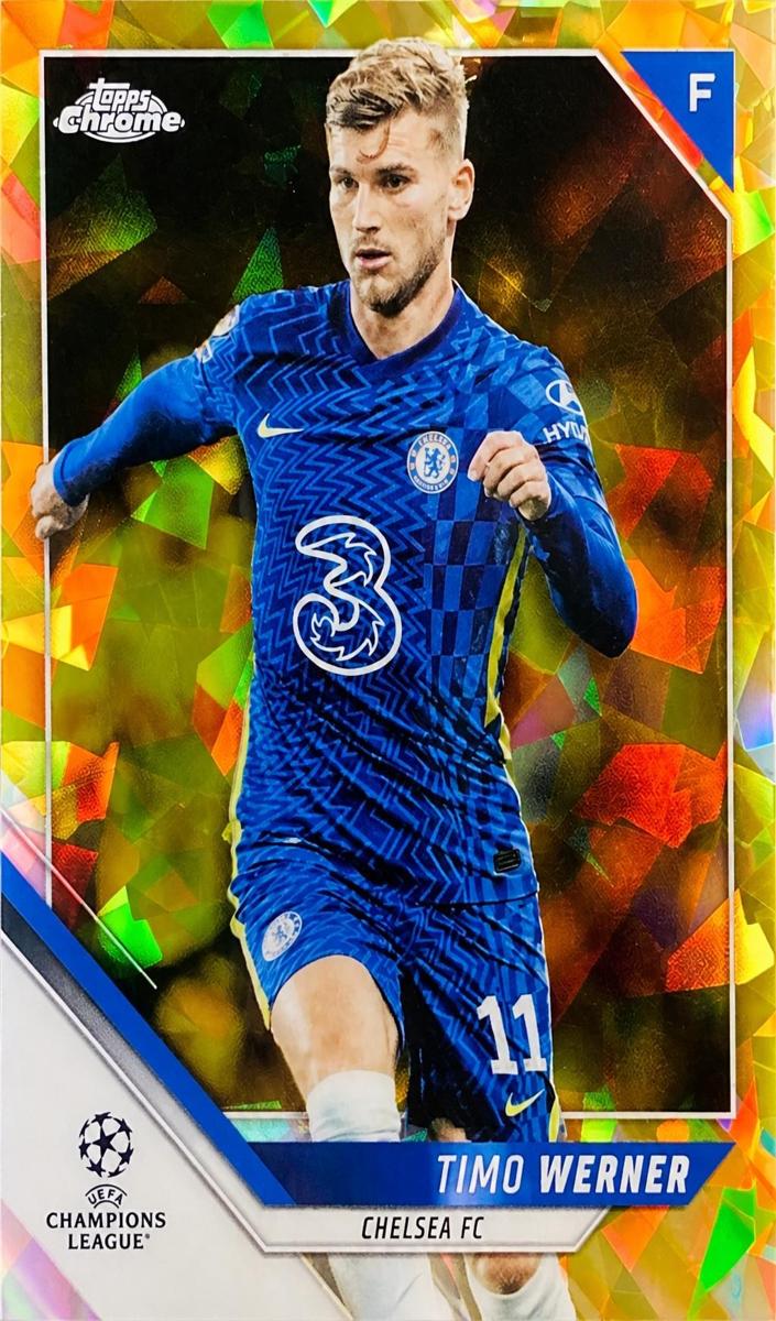 2021 Topps Chrome Sapphire UEFA Champions League Soccer Yellow Timo Werner #130