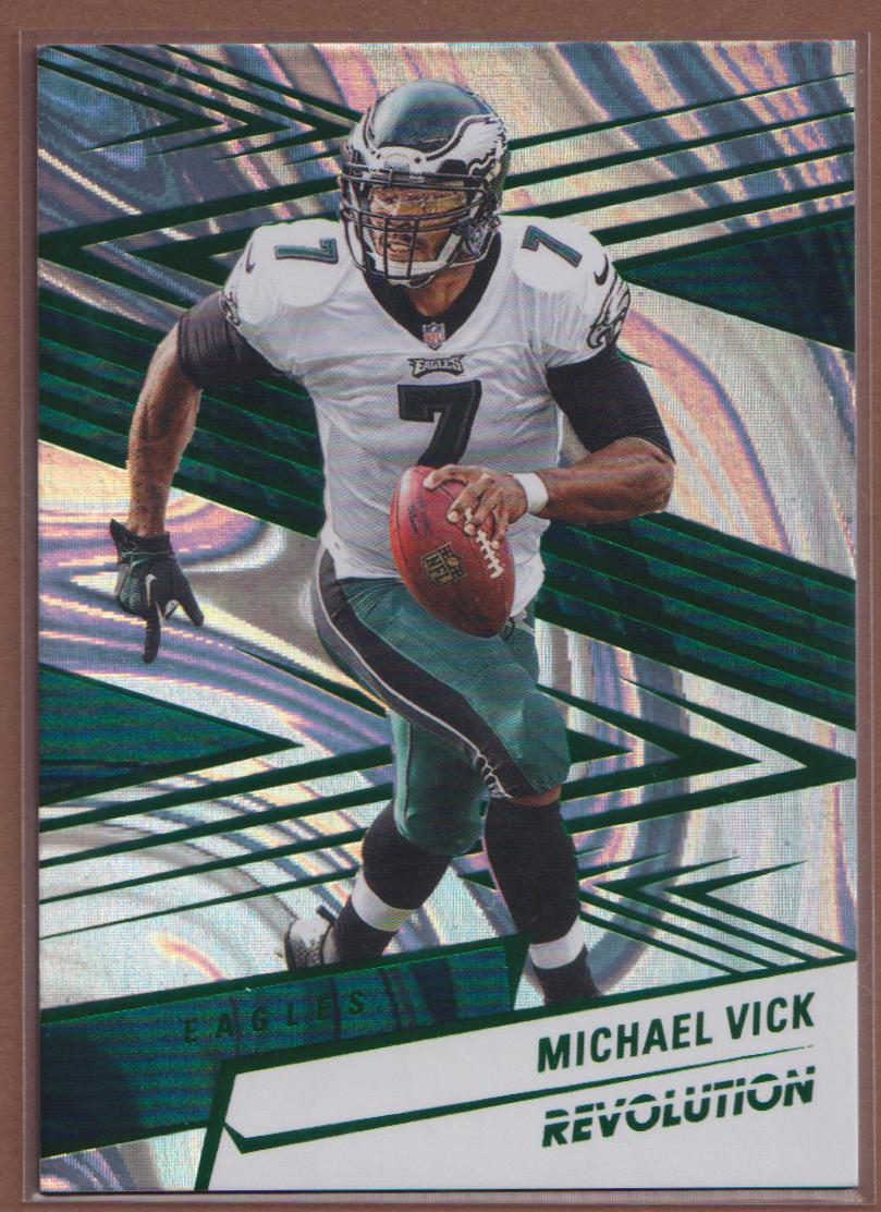2025 Panini Revolution Football Green Swirl Michael Vick #26