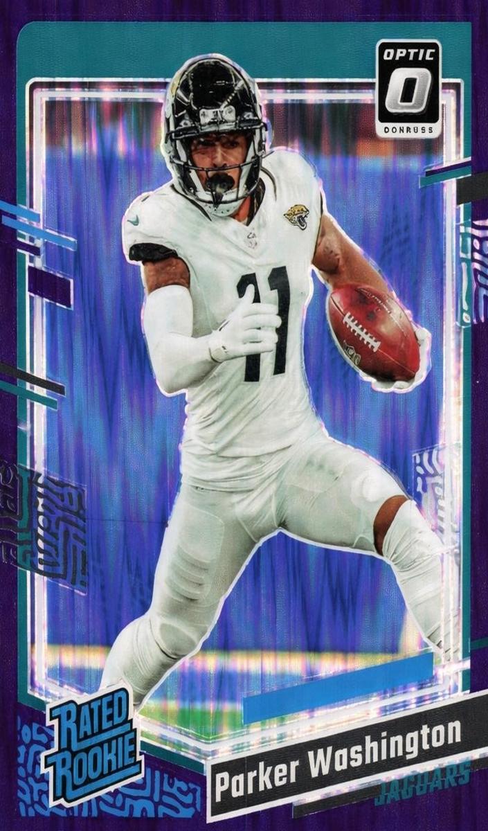 2023 Donruss Optic Football Purple Shock Parker Washington #254 PSA 9