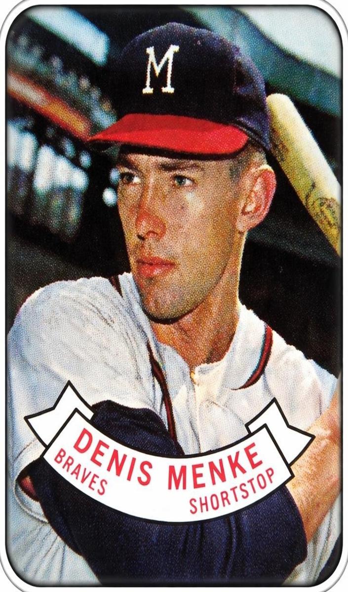 1964 Topps Coins Baseball Denis Menke #90 PSA 9