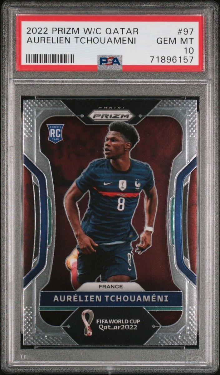 2022 Panini Prizm FIFA World Cup Qatar Soccer Aurelien Tchouameni #97 PSA 10