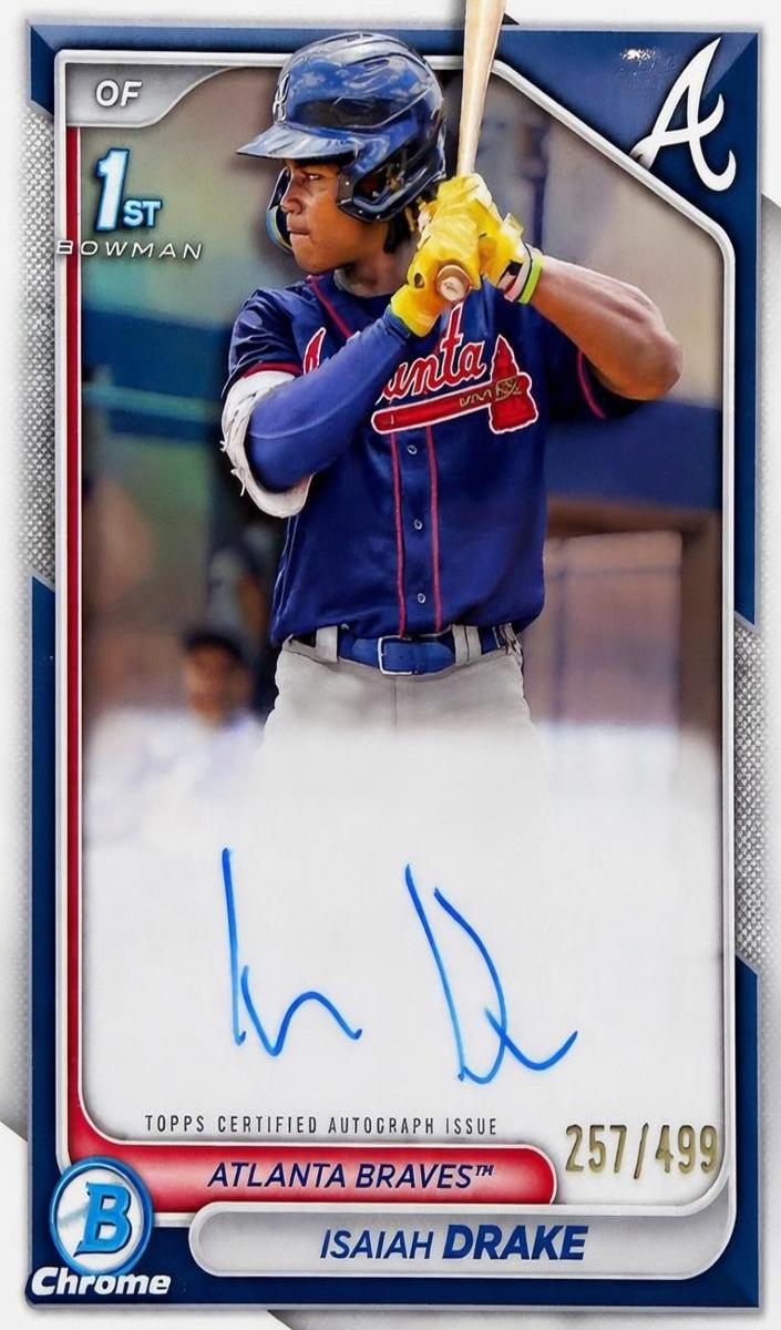 2024 Bowman Chrome Prospects Baseball Refractor Isaiah Drake #CPA-ID PSA 10