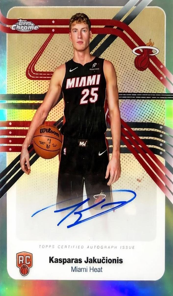 2025 Topps Chrome Basketball Refractor Kasparas Jakucionis #NS-KJ SGC 9