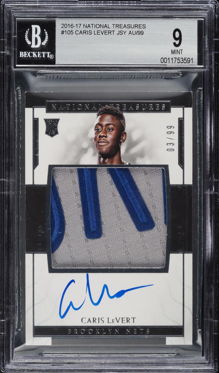 2016 Panini National Treasures Basketball Caris LeVert #105 BGS 8.5