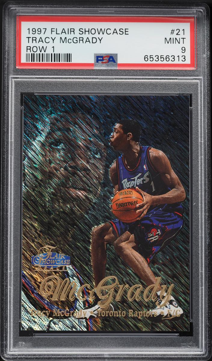 1997 Flair Showcase Basketball Row 1 Tracy McGrady #21 PSA 8.5