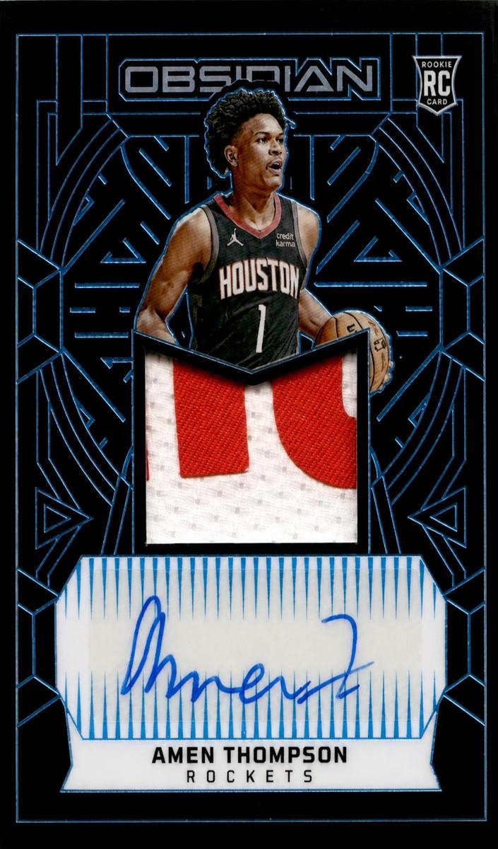 2023 Panini Obsidian Basketball Electric Etch Blue FOTL Amen Thompson #240