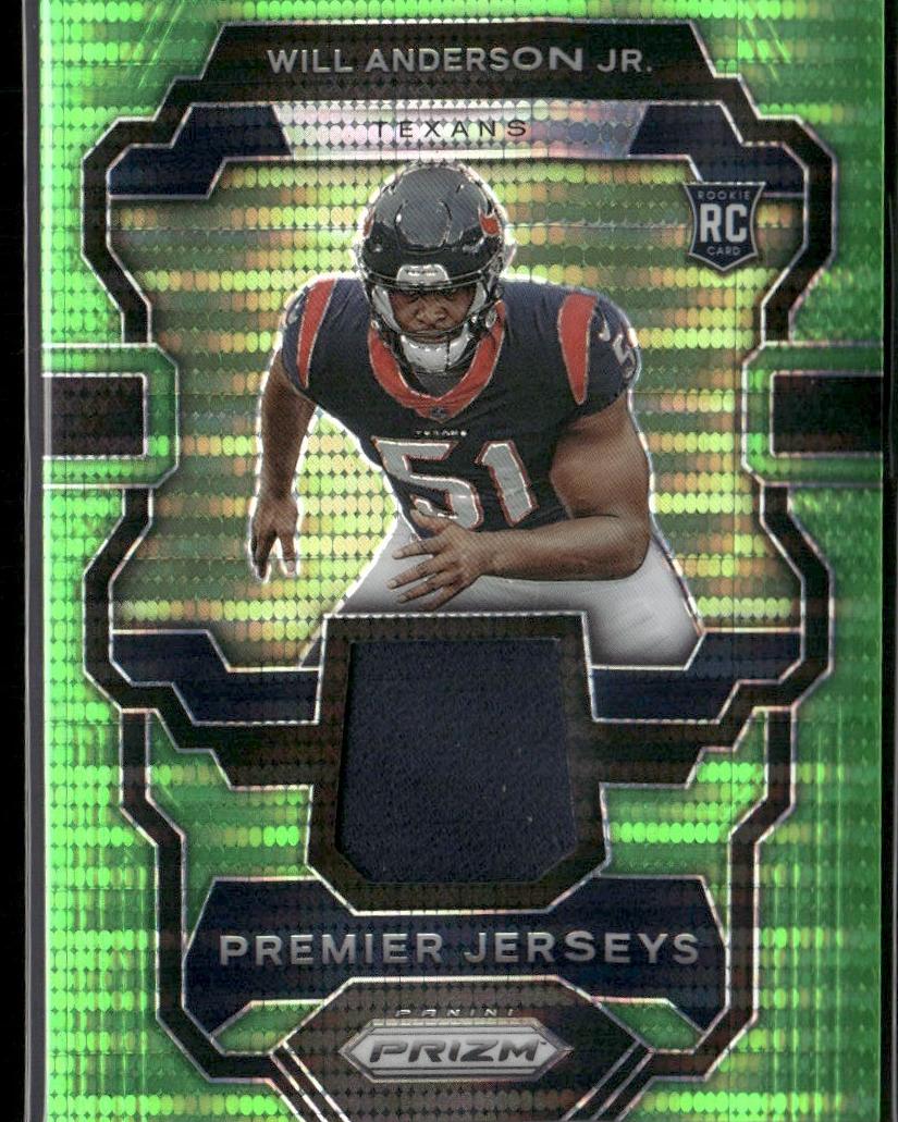 2023 Panini Prizm Football Neon Green Pulsar Will Anderson Jr. #PJ-WA PSA 9