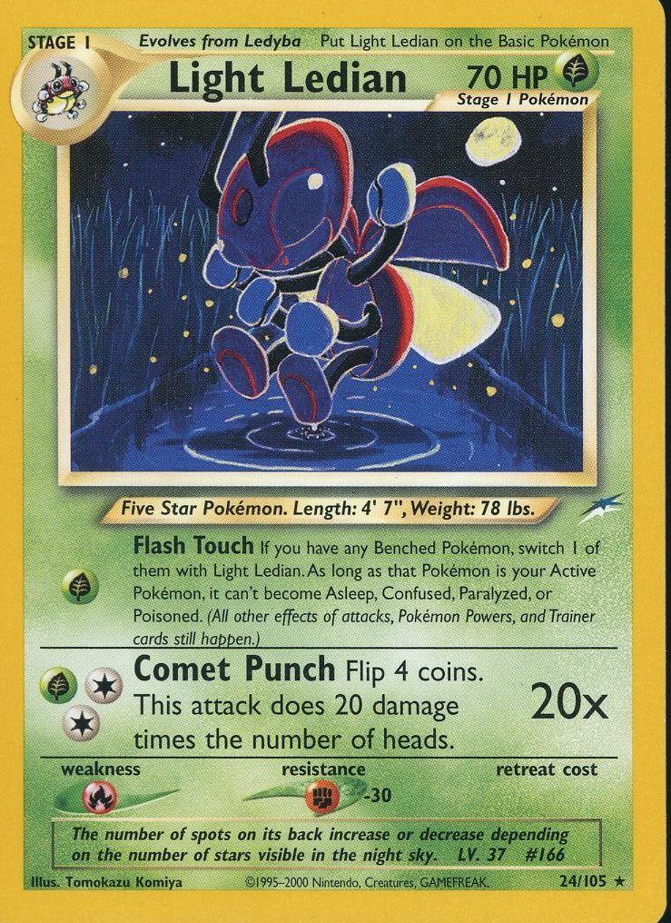 2002 Pokemon Neo Destiny Light Ledian #24