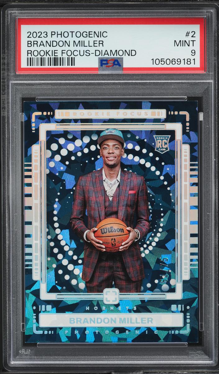 2023 Panini PhotoGenic Basketball Diamond Brandon Miller #2 PSA 8.5