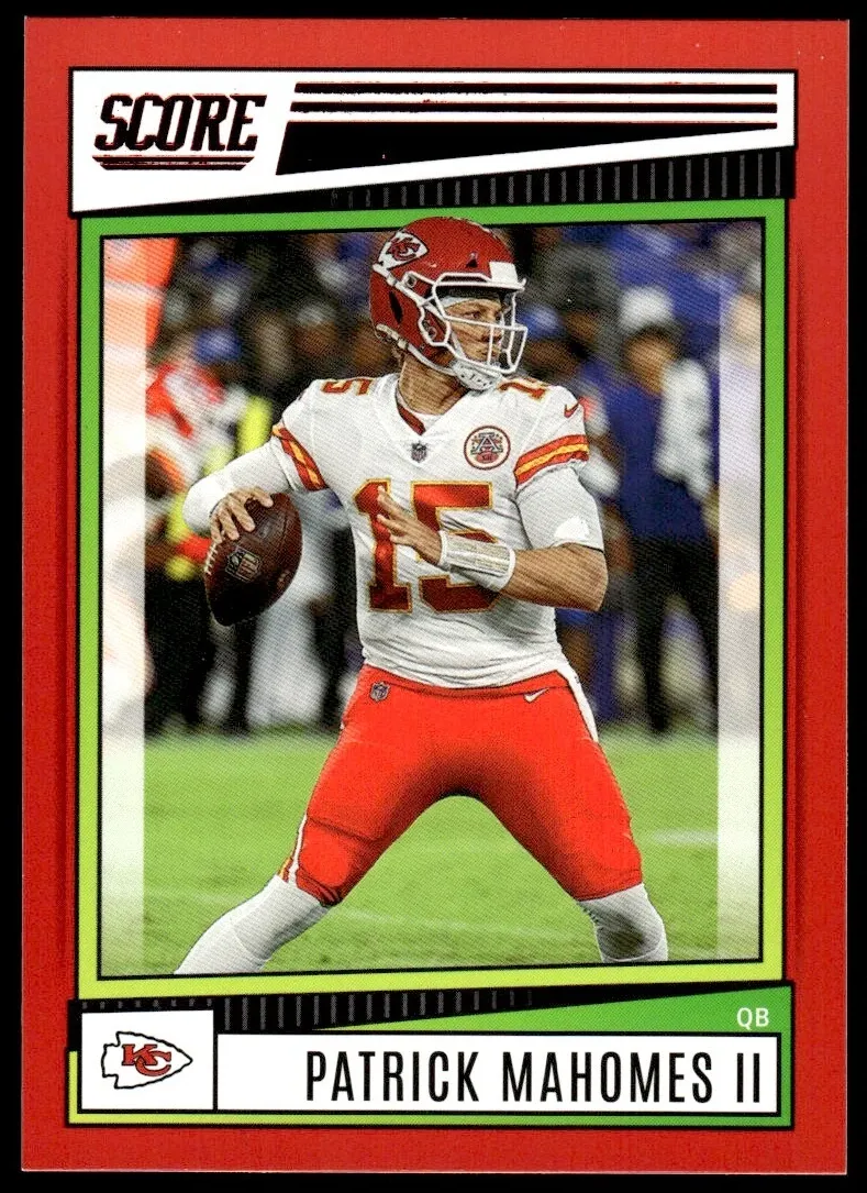 2022 Panini Score Football Red Patrick Mahomes II #116