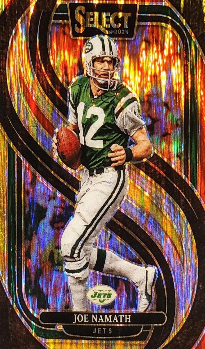 2024 Panini Select Football Red and Yellow Shock Joe Namath #170