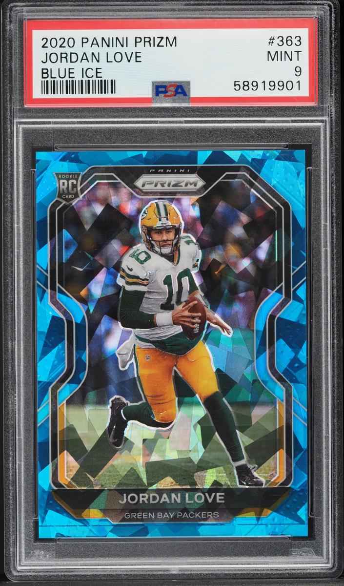 2020 Panini Prizm Football Blue Ice Prizm Jordan Love #363