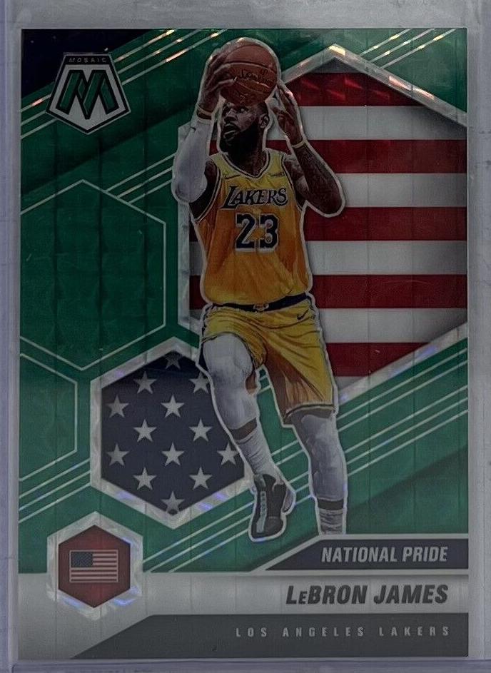 2020 Panini Mosaic Basketball Green Mosaic LeBron James #247 PSA 10