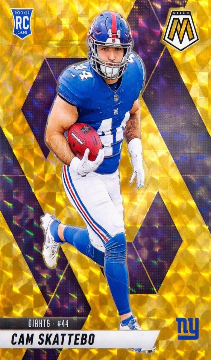 2025 Panini Mosaic Football Reactive Yellow Cam Skattebo #305
