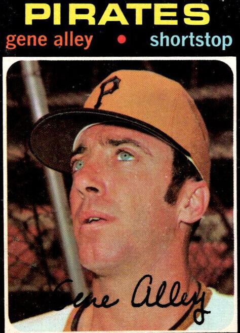 1971 Topps Baseball Gene Alley #416 PSA 8