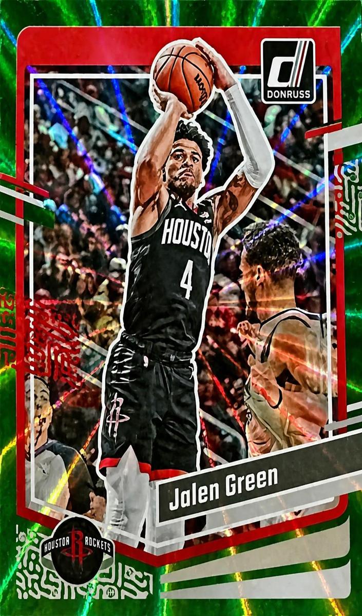 2023 Panini Donruss Basketball Holo Green Laser Jalen Green #116