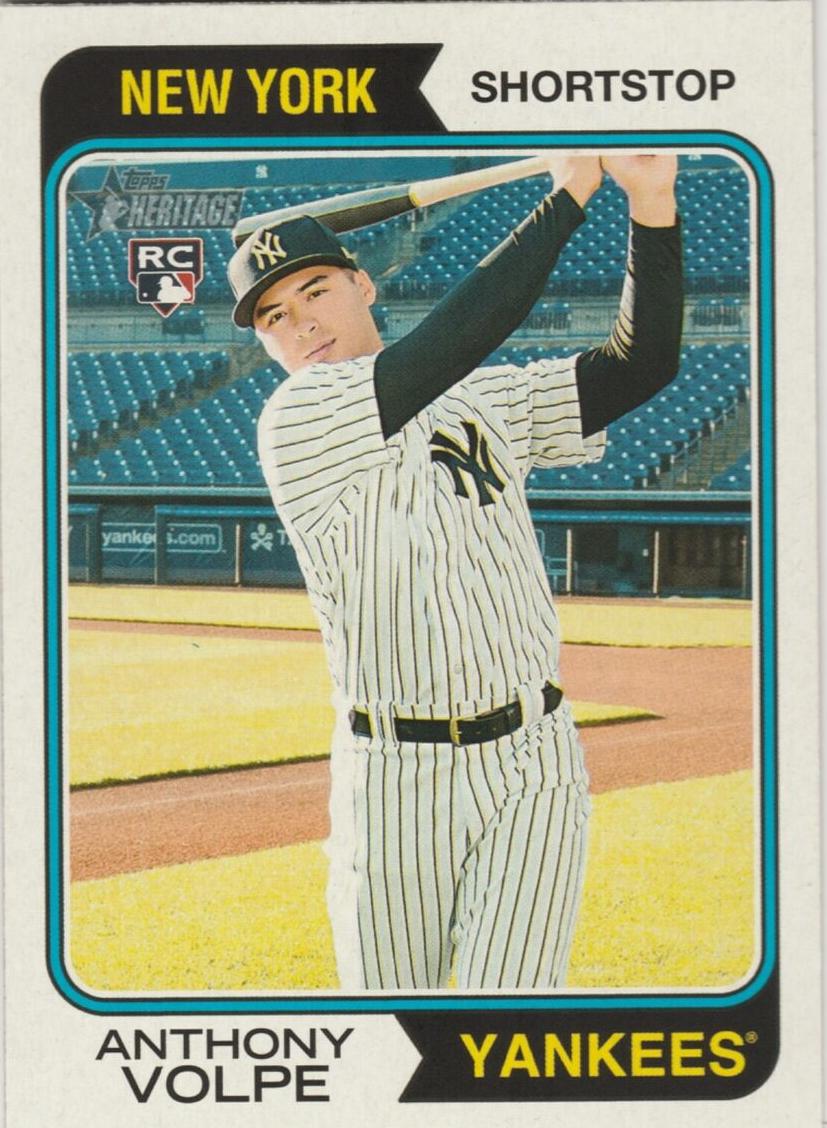 2023 Topps Heritage Baseball SP Anthony Volpe #282 PSA 10