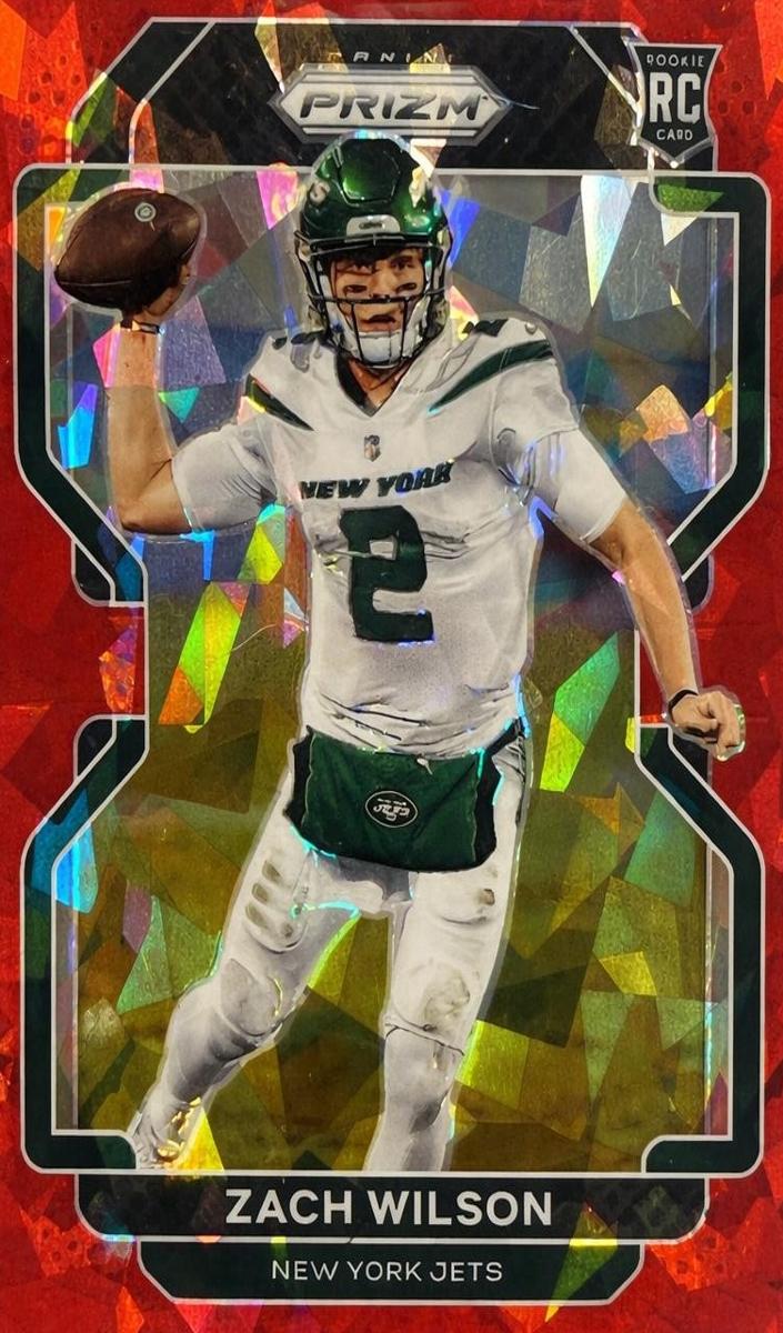 2021 Panini Prizm Football Red Ice Prizm Zach Wilson #332