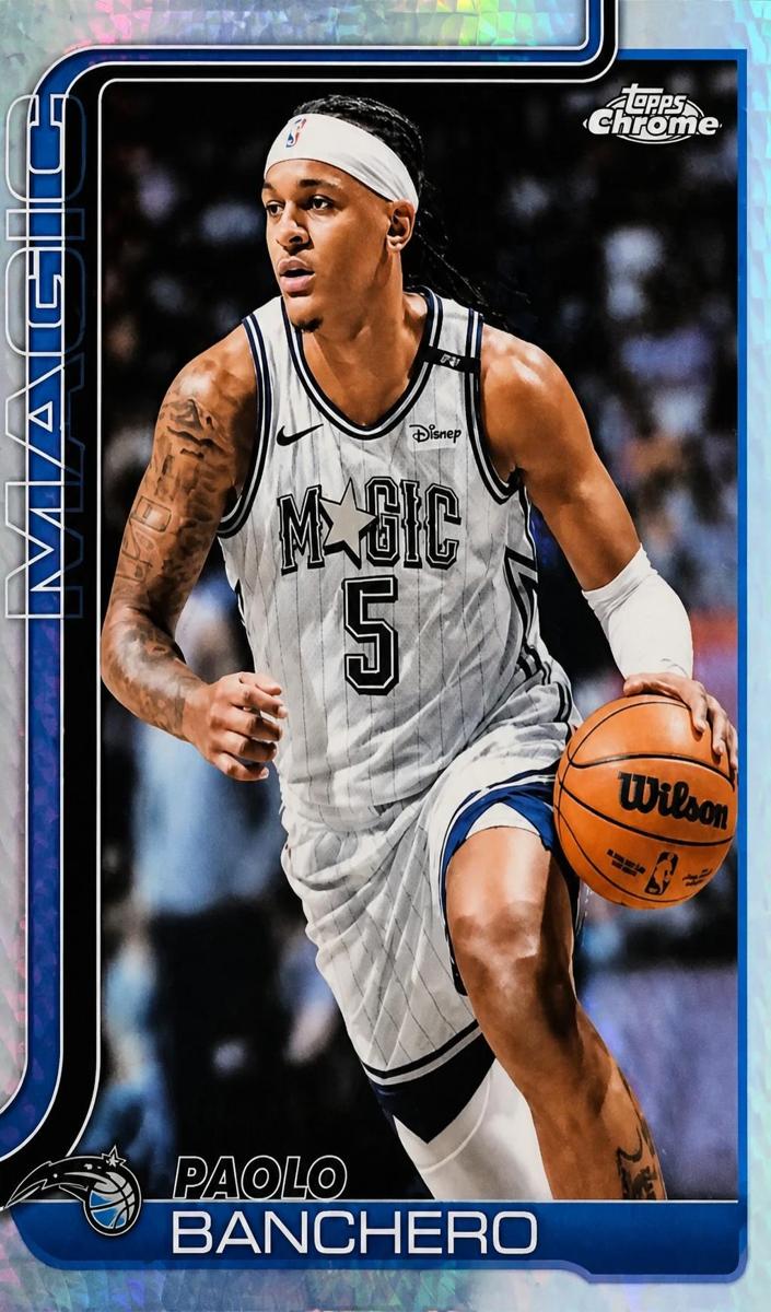 2025 Topps Chrome Basketball Prism Refractor Paolo Banchero #140